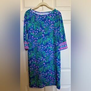 Lilly Pulitzer Braedyn UPF 50+ Dress Eclipse Blue Serenade In The Shade